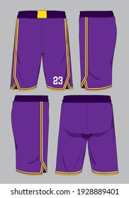 Basketball sports short template apparel