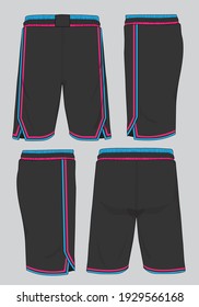 Basketball sports short template apparel