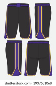 Basketball sports short template apparel