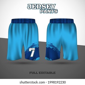 Basketball sports short template clothing. Basketball jersey shorts. vector t-shirt.