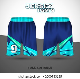 Basketball sports short template clothing. Basketball jersey shorts. vector t-shirt.