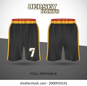 Basketball sports short template clothing. Basketball jersey shorts. vector t-shirt.