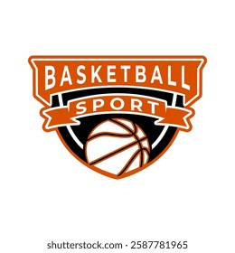Basketball Sports Team logo design template. Basketball inspirations logo concept