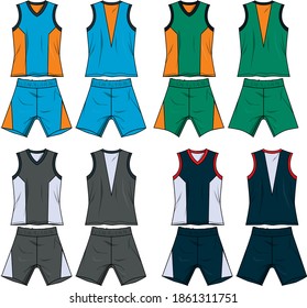 
Basketball sportswear vector template pattern