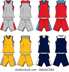 Basketball sportswear vector template pattern