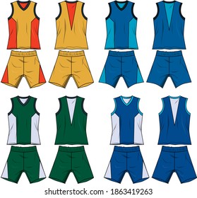 
Basketball sportswear vector template pattern