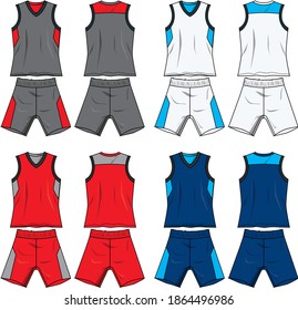 Basketball sportswear vector template pattern