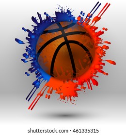 basketball with spots