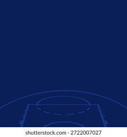 Fondo oscuro cuadrado de baloncesto con espacio de copia y cancha de baloncesto.