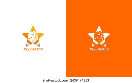 Basketball star logo. Basketball sport icon. Vector illustration design