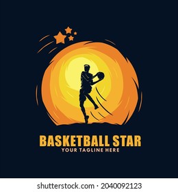 basketball star movement logo design