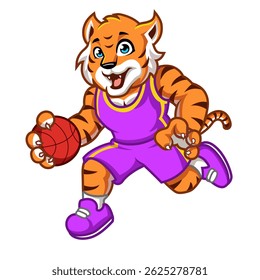 Basketball Star Tiger Cartoon Character