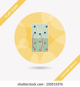 basketball strategy board flat icon with long shadow,eps10