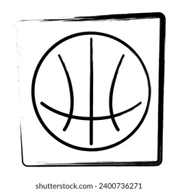 basketball strokes in the frame, vector illustrations.