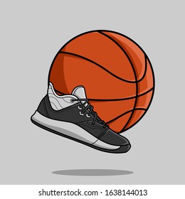 Basketball Stuff vector illustration. Ball and Shoes