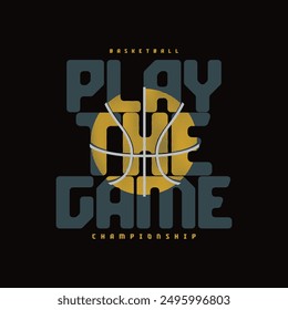 Basketball stylish t-shirt and apparel abstract design. Vector print, typography, poster