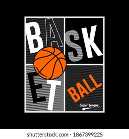 basketball SUPER LEAGUE boys tees vector graphic design