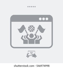 Basketball supporters - Vector icon for computer website or application