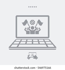 Basketball supporters - Vector icon for computer website or application