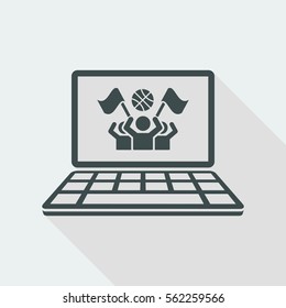 Basketball supporters - Vector icon for computer website or application