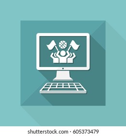 Basketball supporters - Vector icon for computer website or application