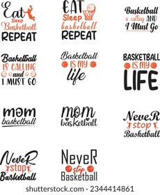 BASKETBALL SVG T SHIRT DESIGN BUNDLE