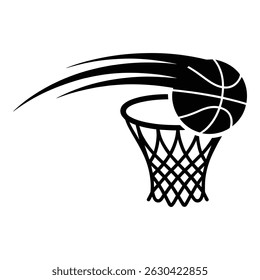 Desejo de basquete através do aro