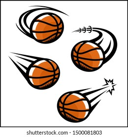 Basketball Swoosh Set Of 4