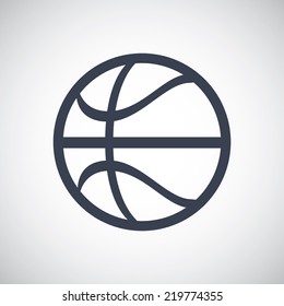 Basketball symbol icon. Vector pictogram. Simple flat metro design style. esp10