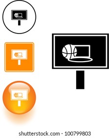 símbolo de baloncesto signo y botón