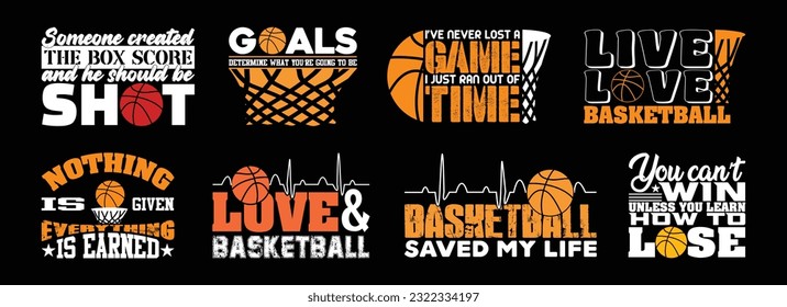 Basketball T shirt Design Bundle, Quotes about Basketball, Basketball T shirt, Basketball typography T shirt design Collection