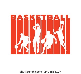 Basketball t shirt design set. Vector Illustration quote. Design template for t shirt, print, gift card, label sticker, mug design. Eps-10. POD