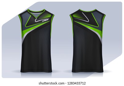 Basketball tank top design template, Sport jersey mockup. uniform front and back view.