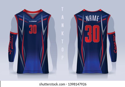 Basketball tank top design template, Sport jersey mockup. uniform front and back view.