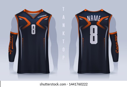 Basketball tank top design template, Sport jersey mockup. uniform front and back view.