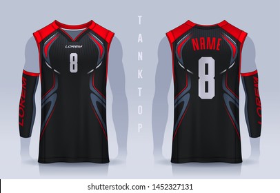 Basketball tank top design template, Sport jersey mockup. uniform front and back view.