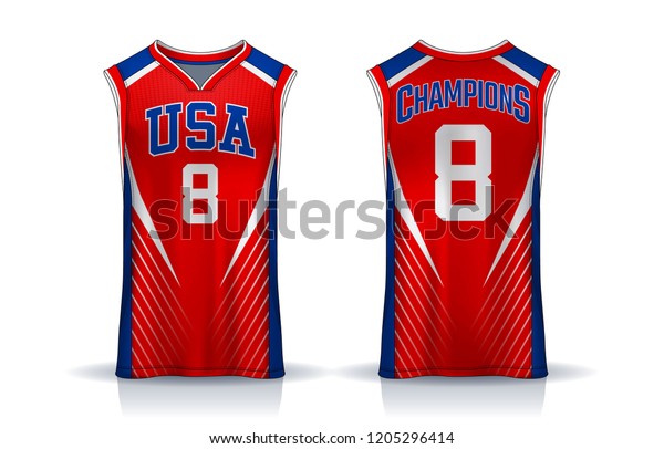 Download Basketball Tank Top Design Template Sport Stock Vector ...