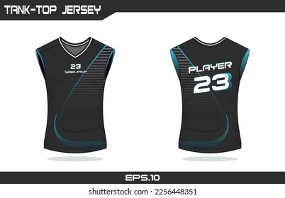 Basketball tank-top jersey, uniform design