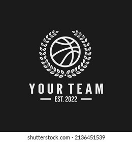 Basketball team emblem logo design vector illustration