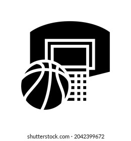 basketball team game glyph icon vector. basketball team game sign. isolated contour symbol black illustration