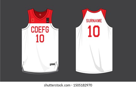 Basketball team jersey uniform vector design set