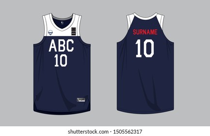 basketball team jersey uniform vector mockup template