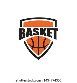 Basketball team logo design vector template