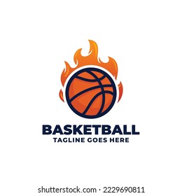 Basketball team logo design vector illustration