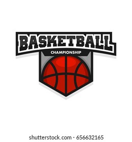 Basketball team logo design vector