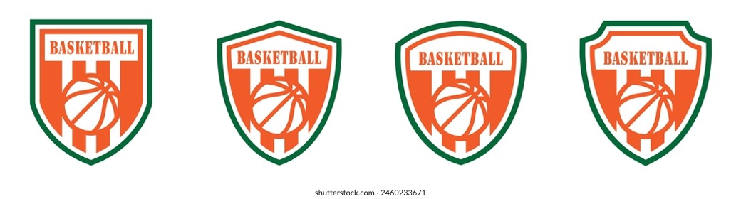 Basketball team logo icon, vector illustration