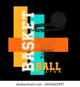 basketball tee shirt design vector illustration