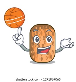 With basketball tempeh fried in the shape cartoon