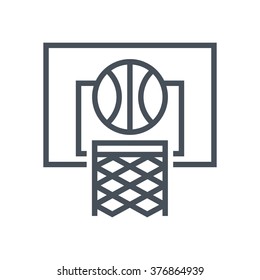 Basketball theme icon suitable for info graphics, websites and print media and  interfaces. Line vector icon.