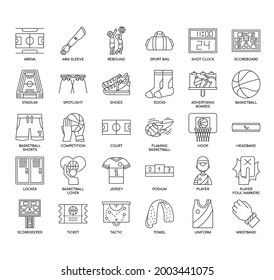 Basketball , Thin Line and Pixel Perfect Icons